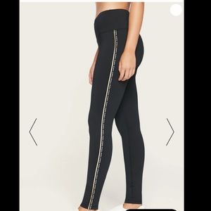 BEBE SPORT LUREX STRIPE LEGGING